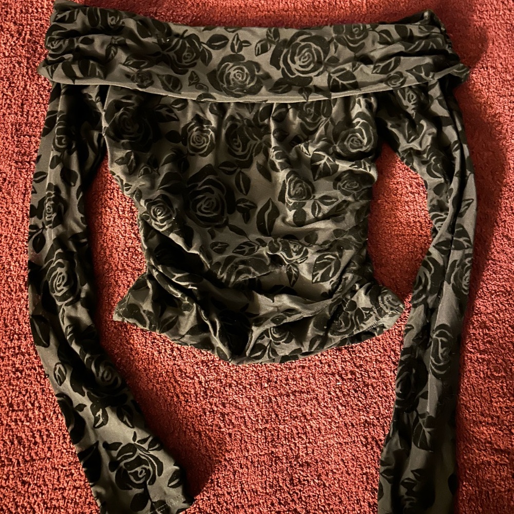 Wild Fable Black Satin Top